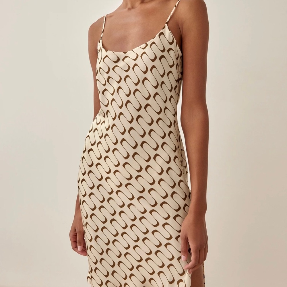 Reformation Rhea silk dress XS
